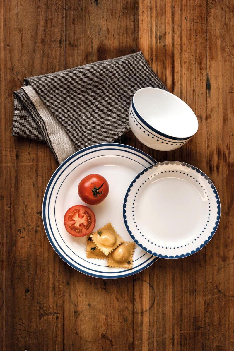 Avie  Saturn 12 Piece Blue Dinner Set