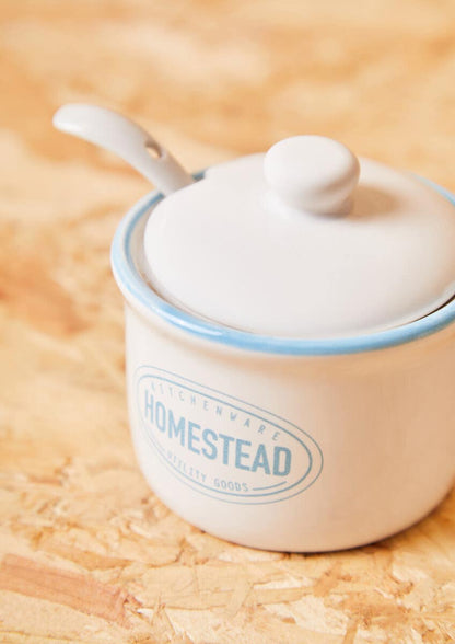 Homestead Sugar Pot With Lid And Spoon