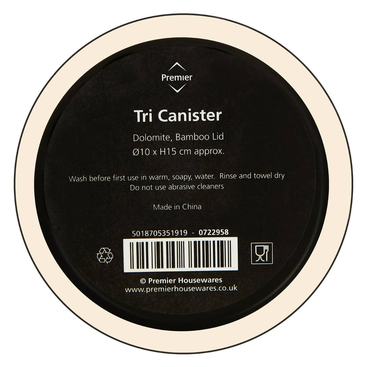 Geome 750ml Matte Black Canister