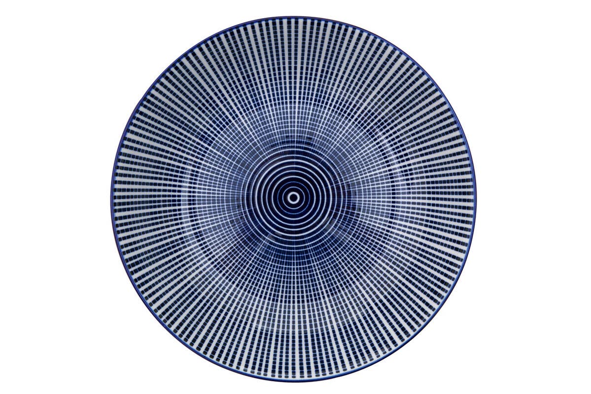 Maya 12 Piece Blue And White Dinner Set