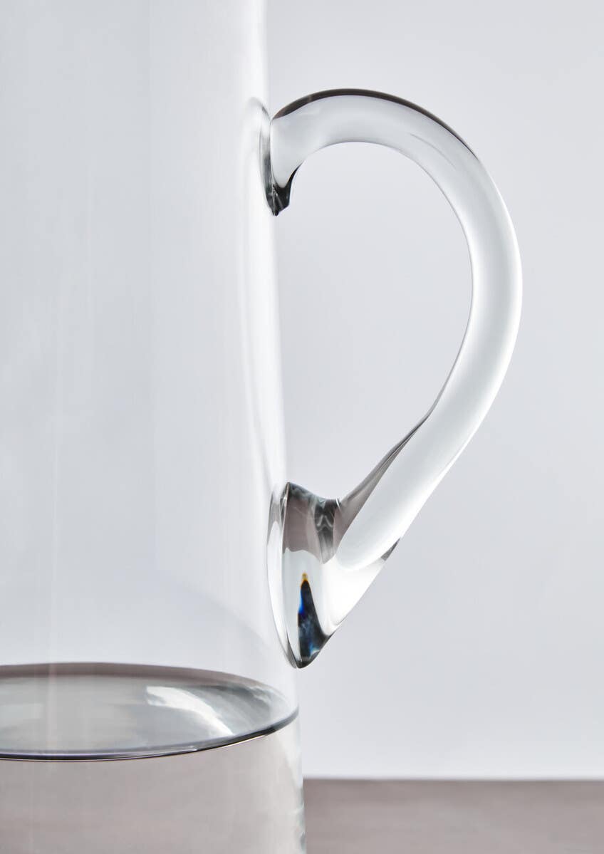 Ambra Clear Glass Pitcher.