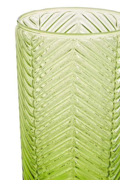Fleur Set Of Four Green Highball Glasses