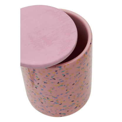 Yuki Large Pink Terrazzo Storage Canister