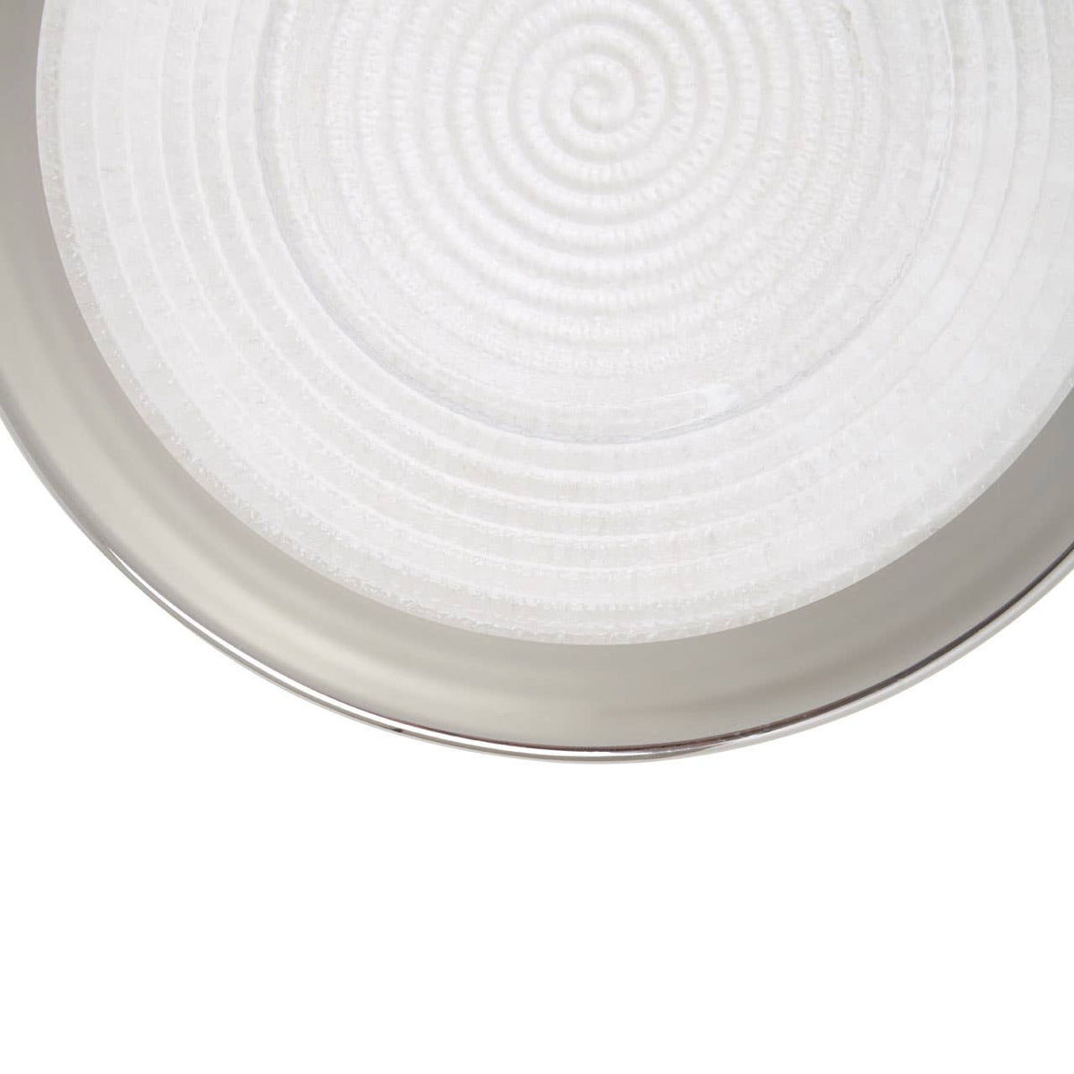 Ida Embossed Glass Side Plate With Silver Rim