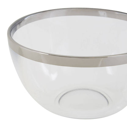 Ida Glass Bowl With Silver Rim