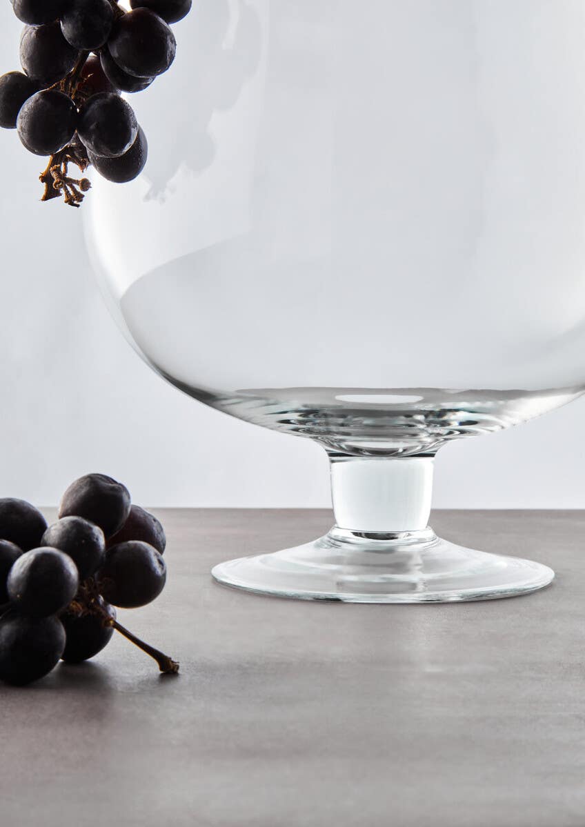 Ambra Clear Glass Cognac Vase.