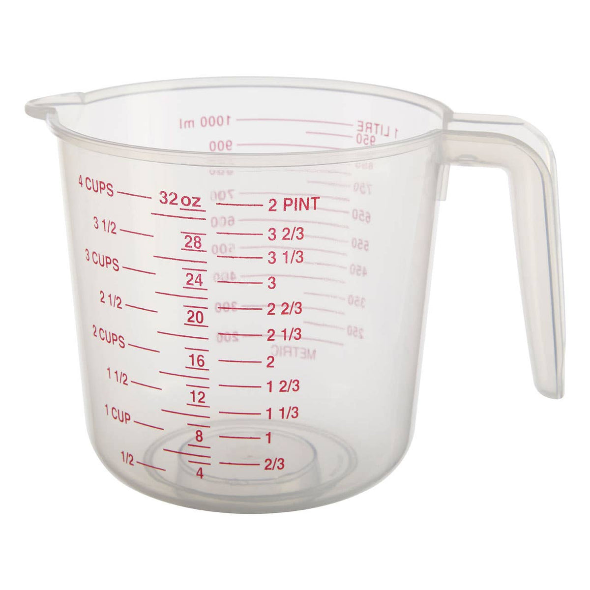 Guluna Set of Three Clear Plastic Measuring Jugs