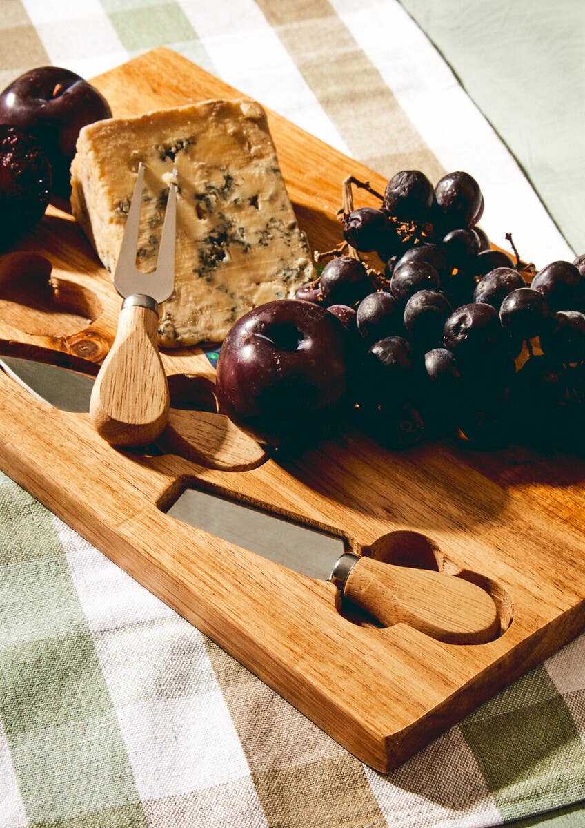 Socorro Cheese Board with Three Knives