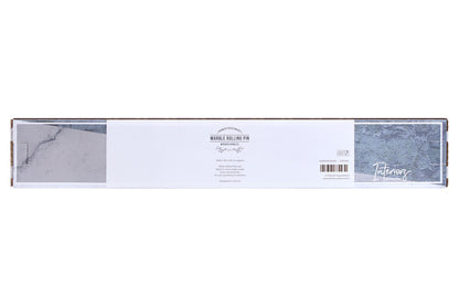 Marmore Black Marble Rolling Pin With Wooden Handles