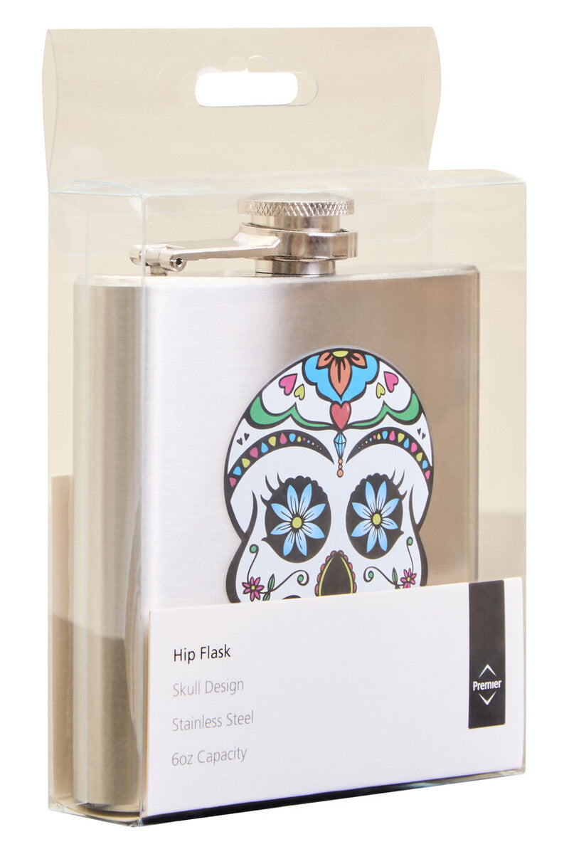 Auden Skull Design Hip Flask