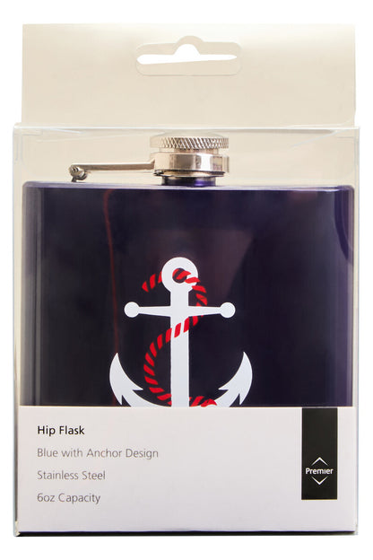 Auden Hip Flask with Anchor Design