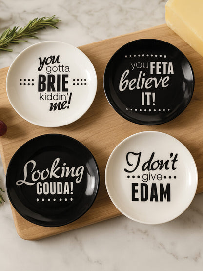 Pun and Games Set Of Four Cheese Plates