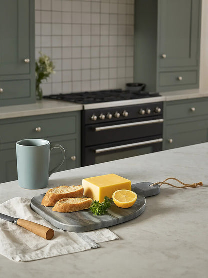 Marmore Rounded Grey Marble Chopping And Serving Board