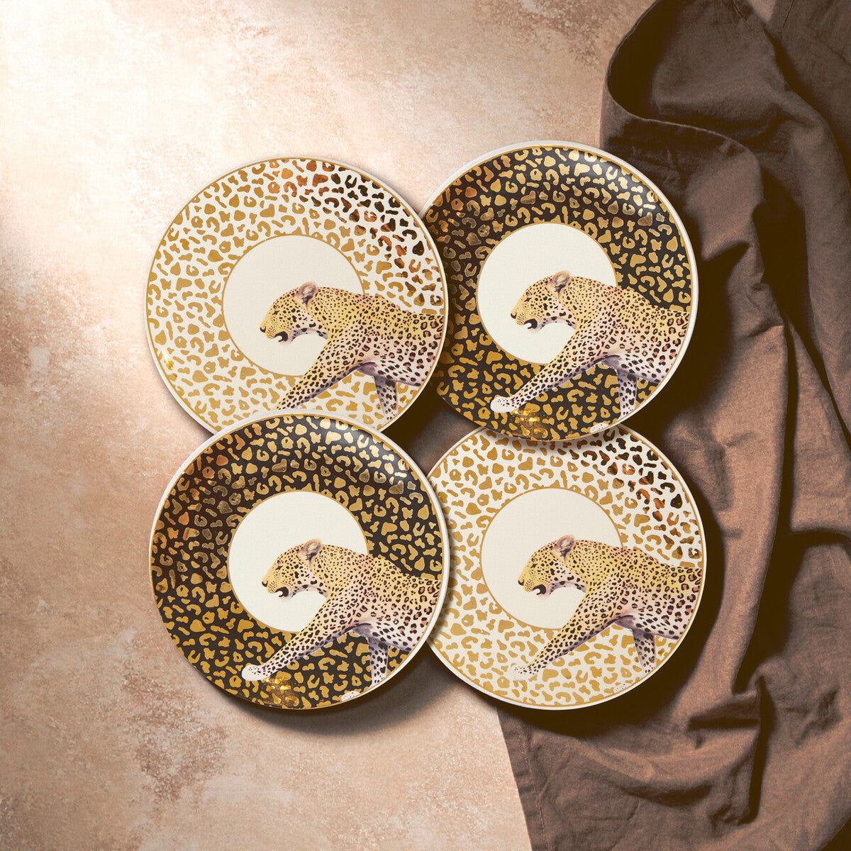 London Leo Set of 4 Canape Plates