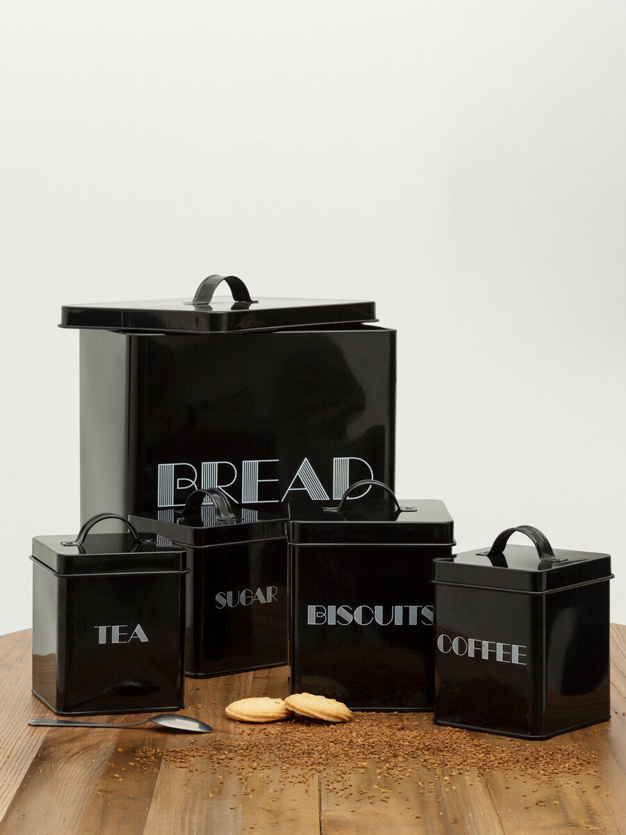 Easton 5 Piece Kitchen Storage Set - Black, W29 x H33cm