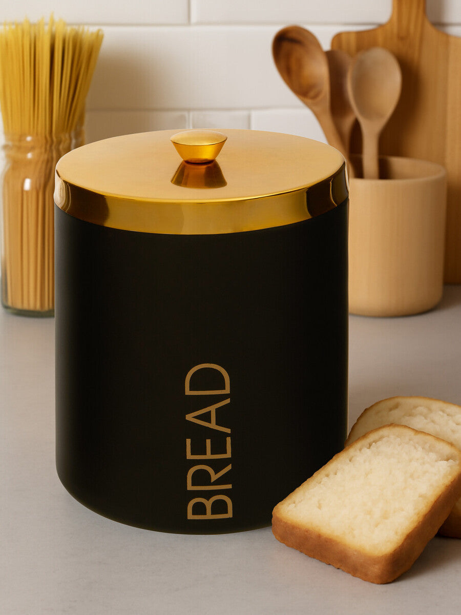 Liberty Black Enamel Finish Bread Bin