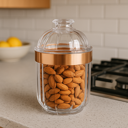 Guan Small Rose Gold Acrylic Storage Jar