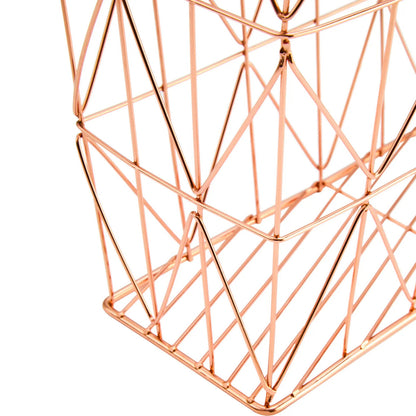Vertex Copper Finish Cross Design Wire Basket