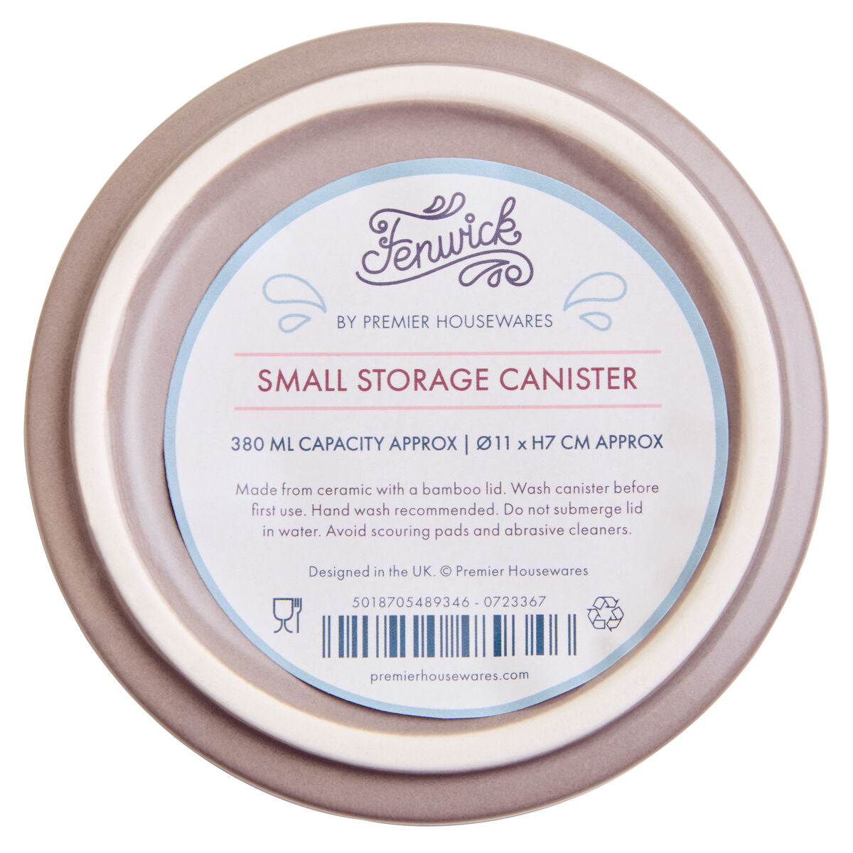 Fenwick Grey Small Stoneware Canister