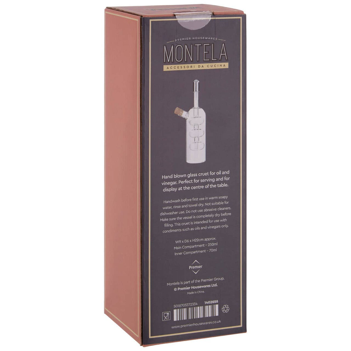 Montela Oil and Vinegar Pourer with Spray