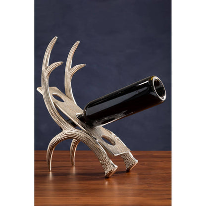 Antler Nickel Finish 3 Bottle Wine Rack