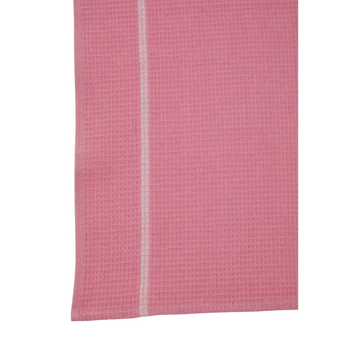 Doro Set Of 3 Pink And White Waffle Tea Towels