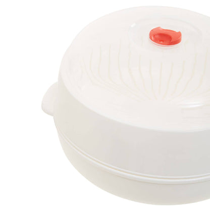 Ikoma White And Clear Microwave Steamer