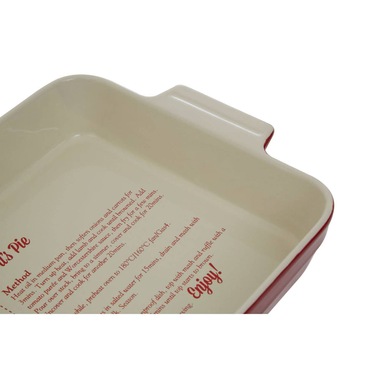 From Scratch Red Stoneware Rectangular Baking Dish