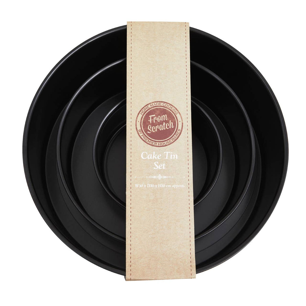 From Scratch Set Of Three Round Cake Tins