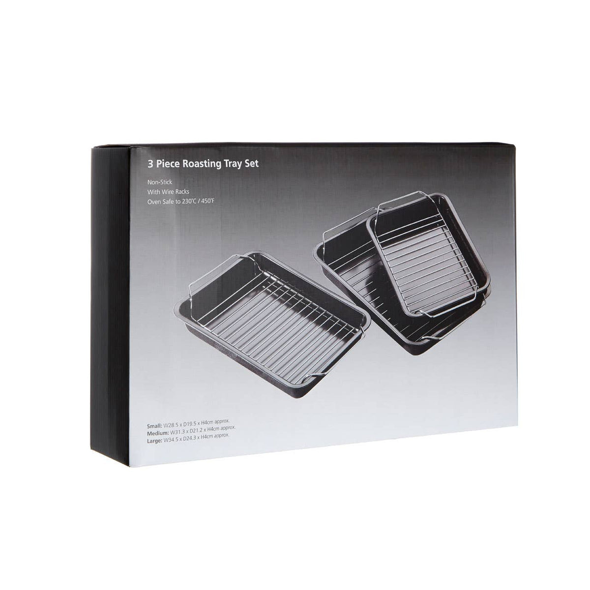 Mari Set of Three Roasting Trays with Wire Racks
