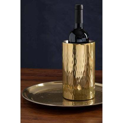 Mixology Hammered Gold Finish Wine Cooler