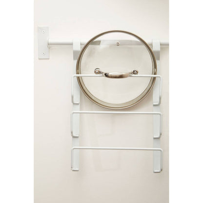 Sorello White Iron Hanging Pan Lid Rack