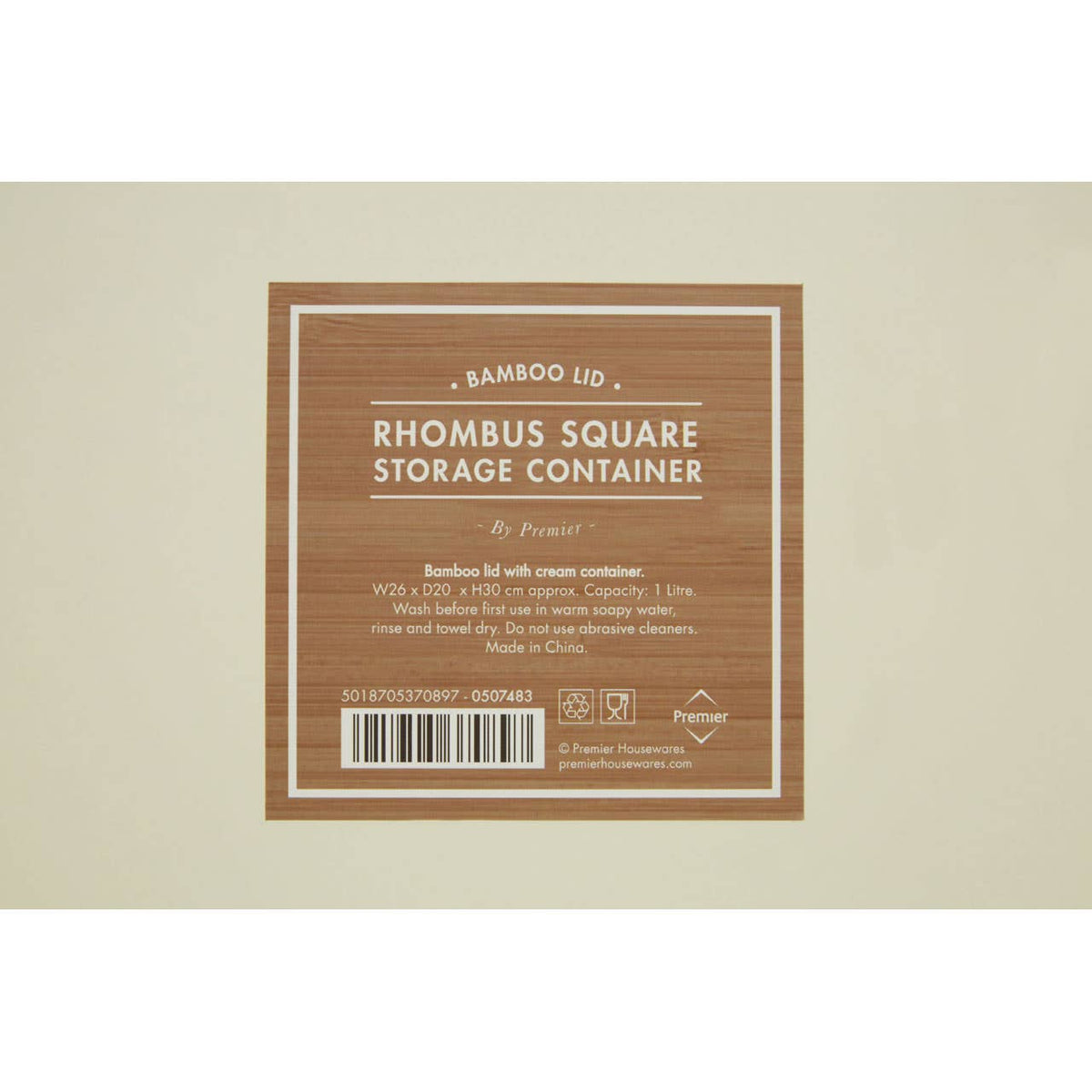 Rhombus Rectangular Storage Canister