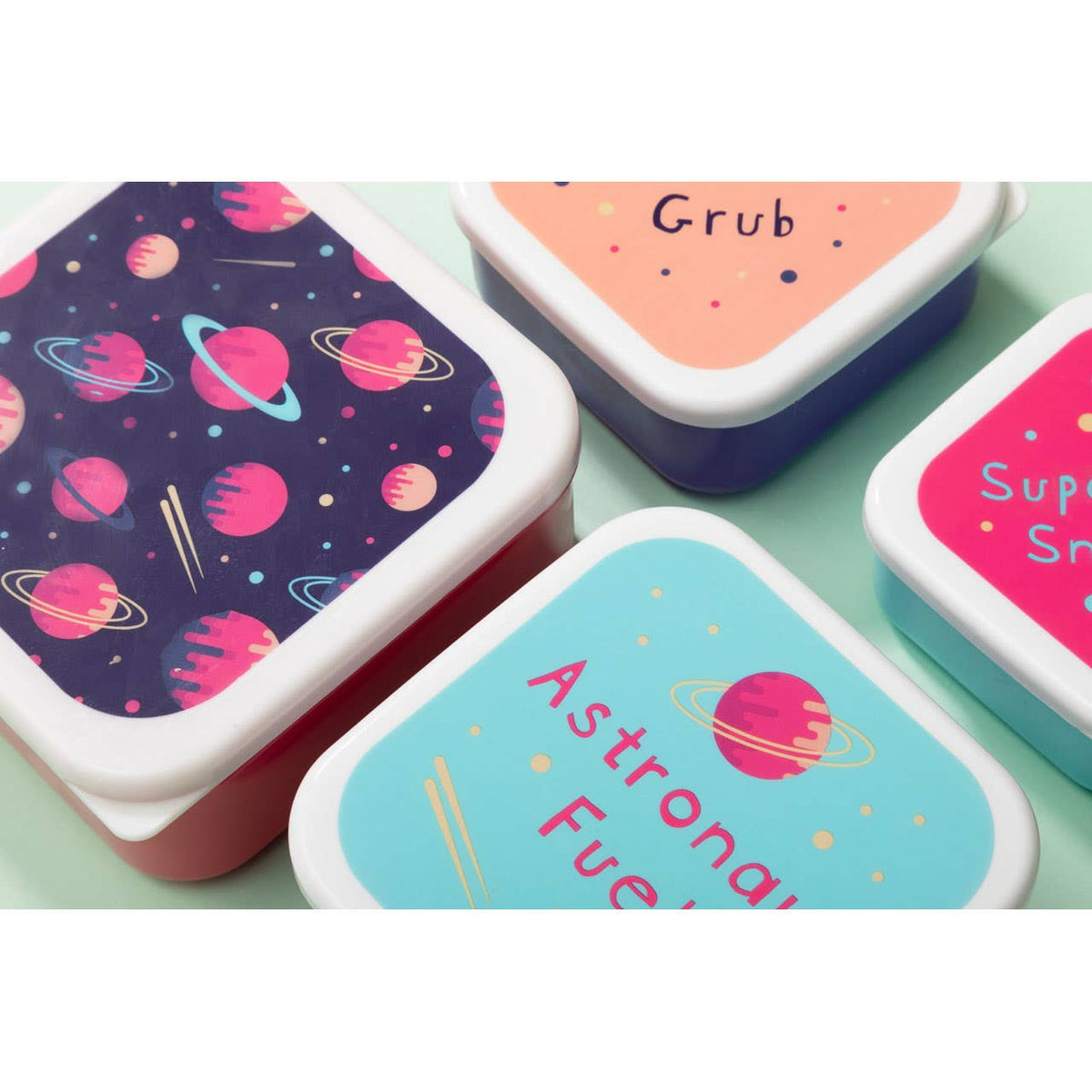 Mimo Set Of 4 Space Design Lunch Boxes