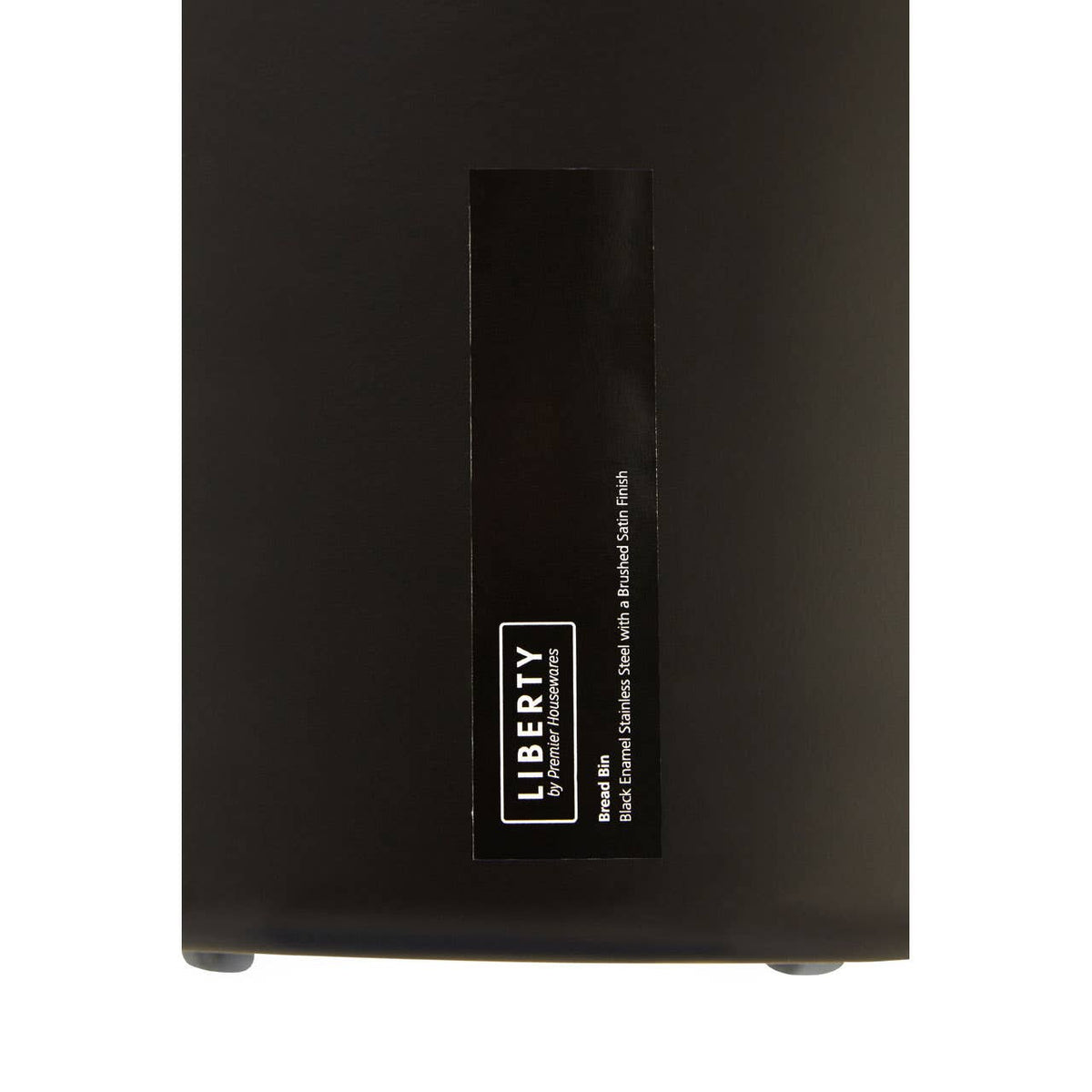 Liberty Black Enamel and Silver Bread Bin