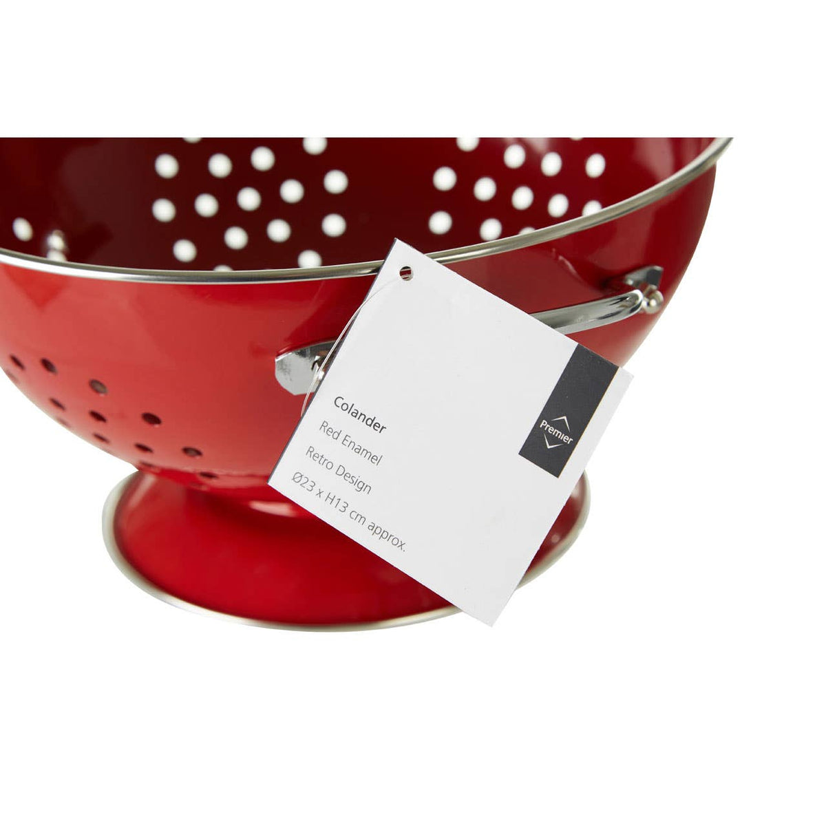 Hollis Red Enamel Colander