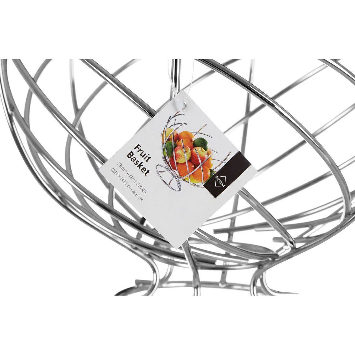 Nest Shape Chrome Fruit Basket