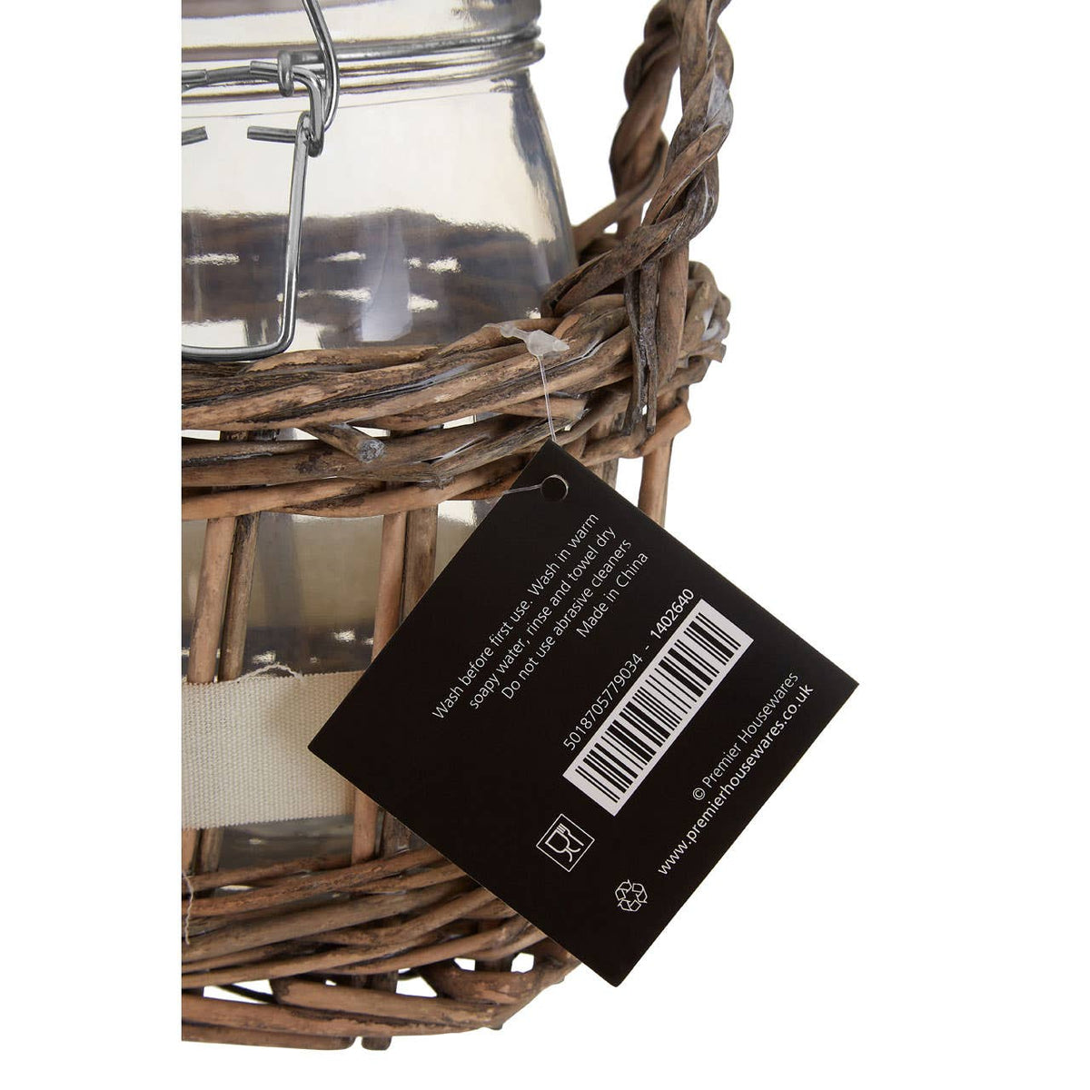 Country Cottage Set of 3 Glass Jars in a Basket