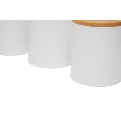 Set Of Three Alton White Cannisters