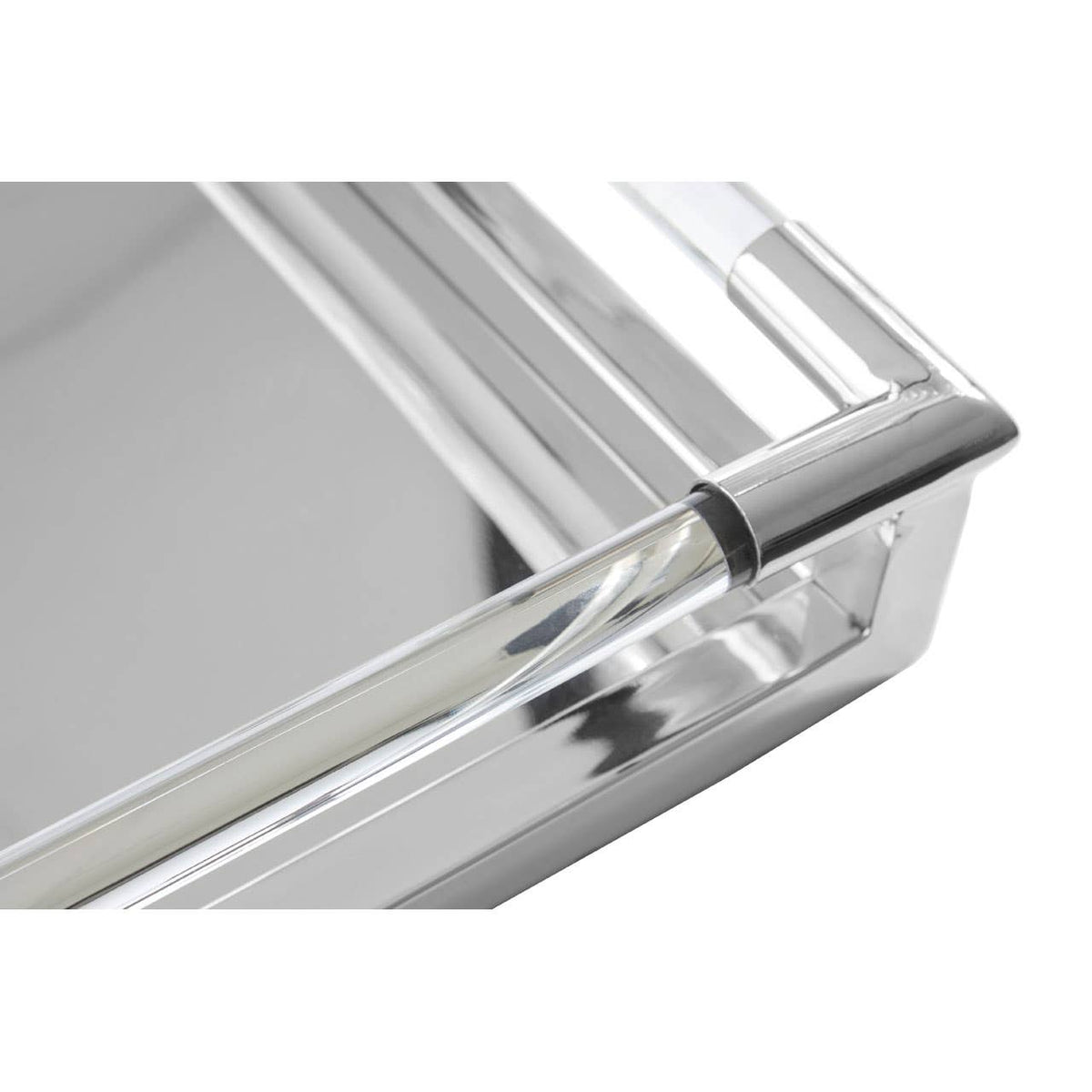 Lucita Silver Finish Rectangular Tray
