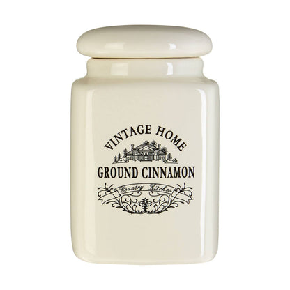 Vintage Home Set of Six Cream Spice Jars