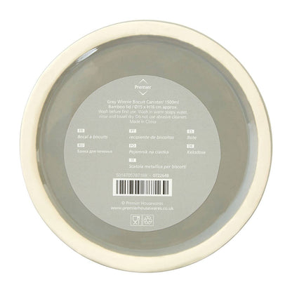 Winnie Grey Dolomite Biscuit Canister