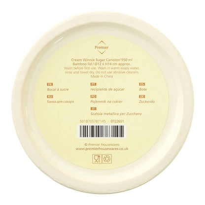 Winnie Cream Dolomite Sugar Canister