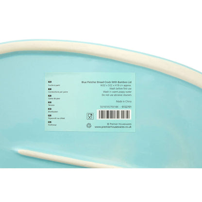 Fletcher Blue Ceramic Bread Bin
