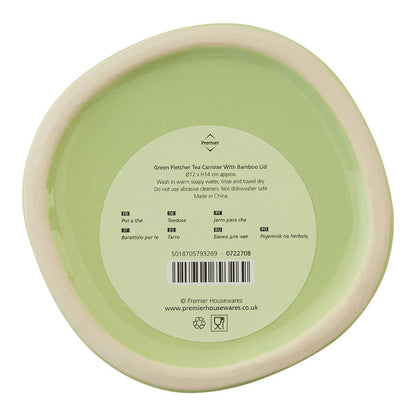 Fletcher Green Ceramic Tea Canister