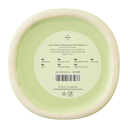 Fletcher Green Ceramic Coffee Canister