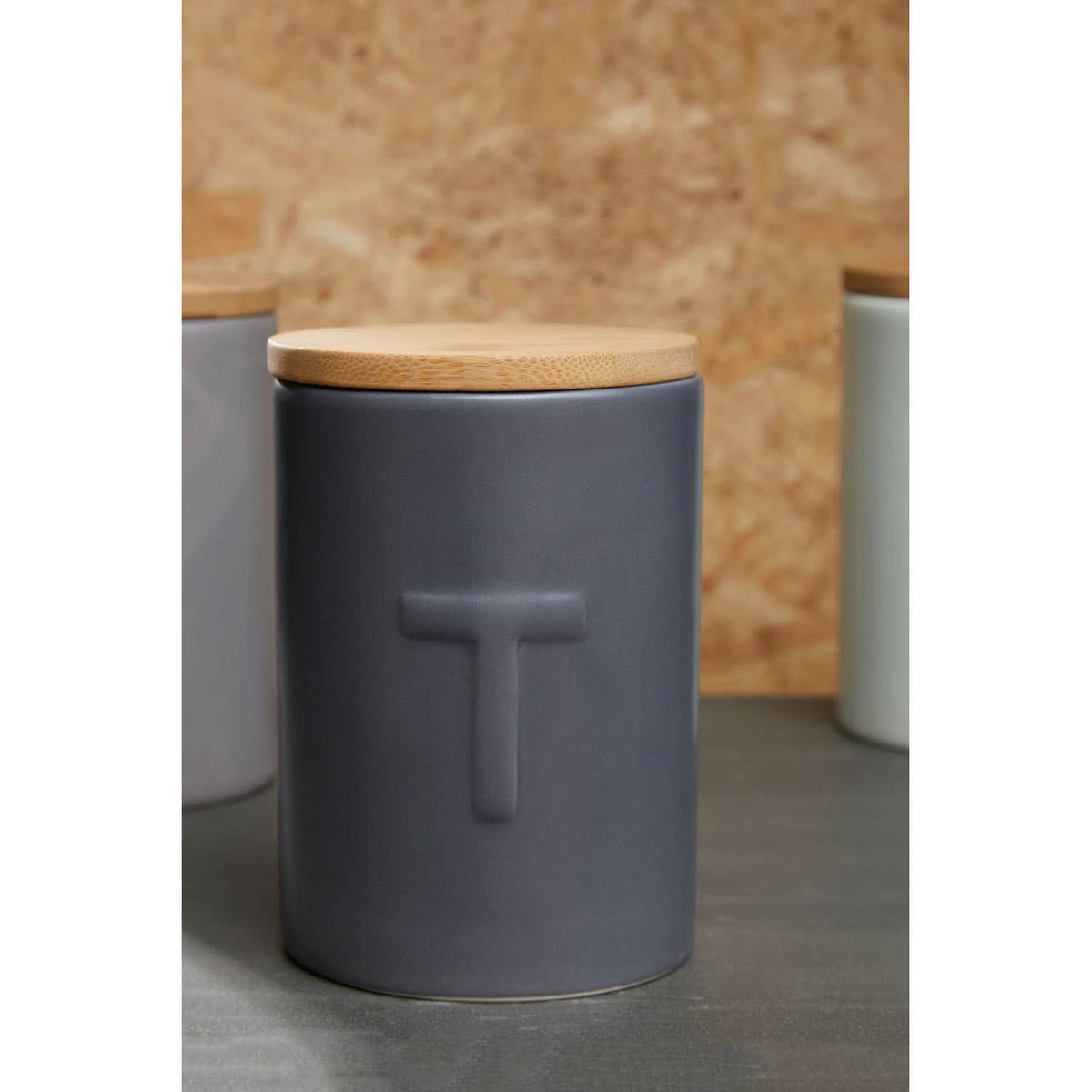 Fenwick Dark Grey Tea Canister