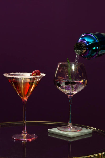 Frosted Deco Set Of 2 Gin Glasses