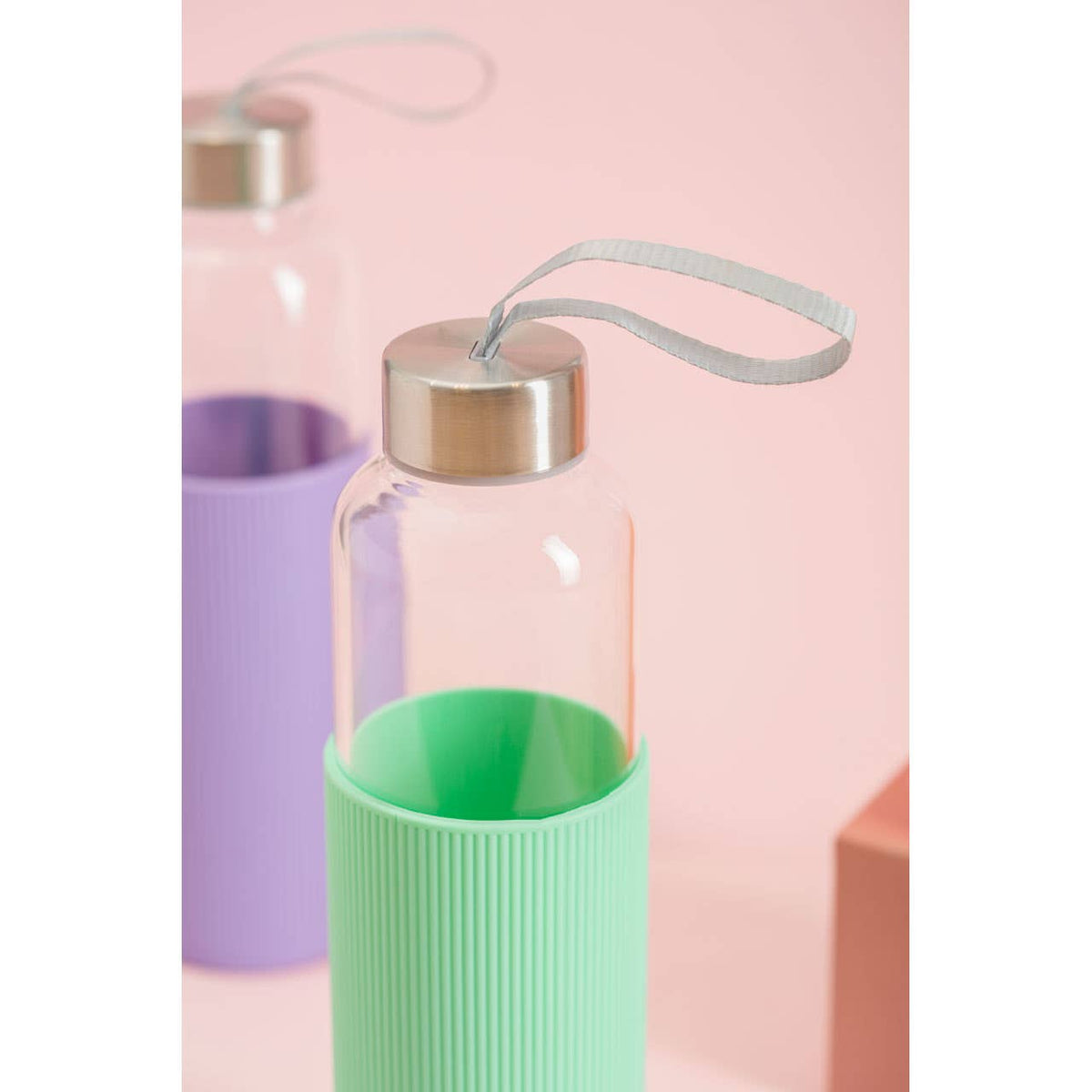Mimo Glass Bottle With Mint Silicone Sleeve