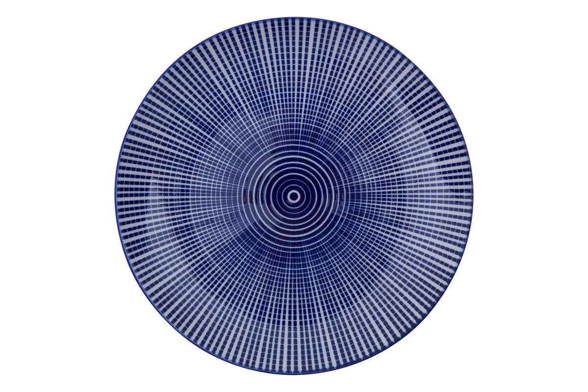 Maya 12 Piece Blue And White Dinner Set